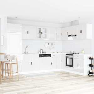 Kopalniška omarica z vrati Porto 2 pcs Bela Konstruiran les