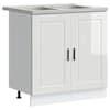 vidaXL Valamu aluskapp Porto 2 tk Valge 80 x 46 x 81,5 cm Tehispuit