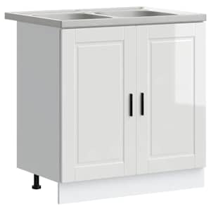 vidaXL Valamu aluskapp Porto 2 tk Valge 80 x 46 x 81,5 cm Tehispuit