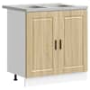 vidaXL Valamu aluskapp Porto 2 tk Pruun 80 x 46 x 81,5 cm Tehispuit