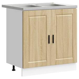 vidaXL Valamu aluskapp Porto 2 tk Pruun 80 x 46 x 81,5 cm Tehispuit