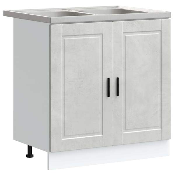 vidaXL Valamu aluskapp Porto 2 tk Hall 80 x 46 x 81,5 cm Tehispuit