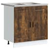vidaXL Valamu aluskapp Porto 2 tk Pruun 80 x 46 x 81,5 cm Tehispuit