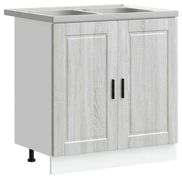 vidaXL Valamu aluskapp Porto 2 tk Hall 80 x 46 x 81,5 cm Tehispuit