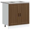 vidaXL Valamu aluskapp Porto 2 tk Pruun 80 x 46 x 81,5 cm Tehispuit