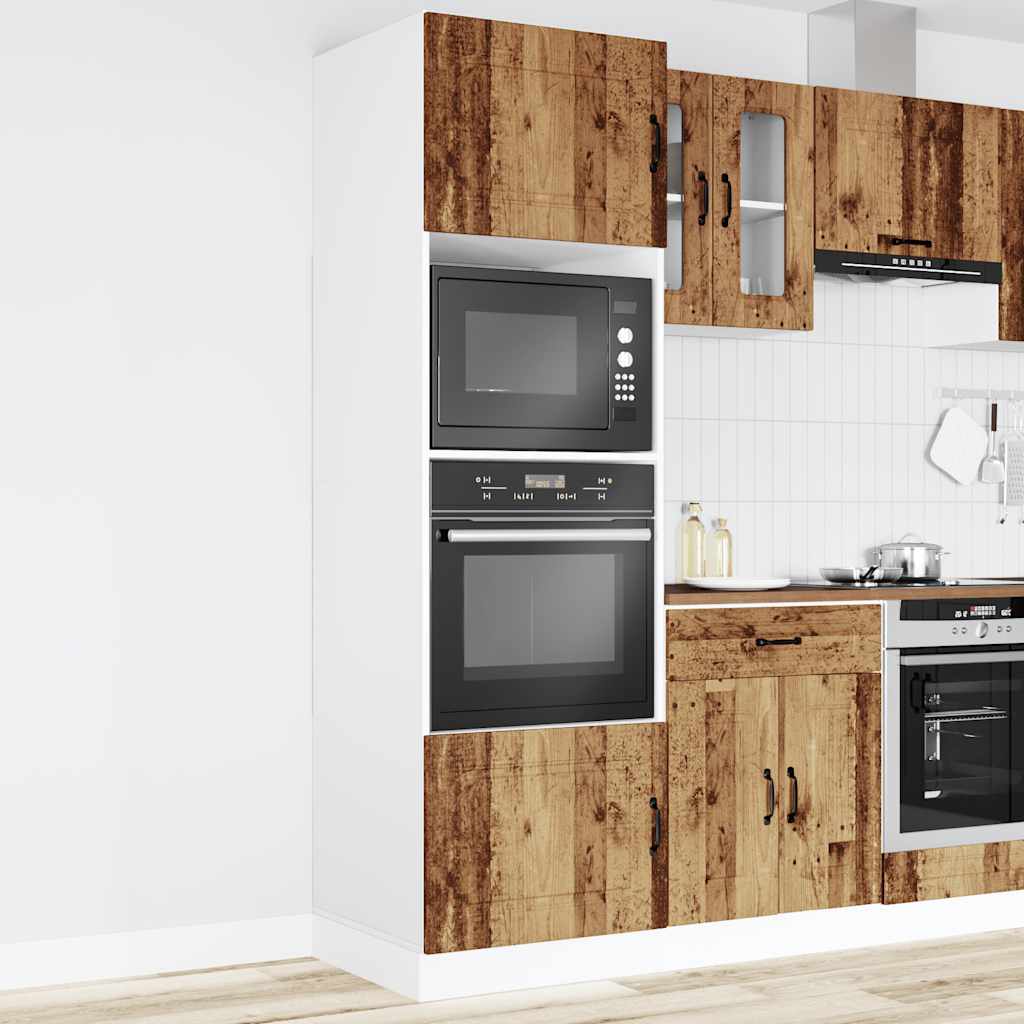 vidaXL Ovenkasten 2 st Kalmar bewerkt hout oud houtkleurig afbeelding