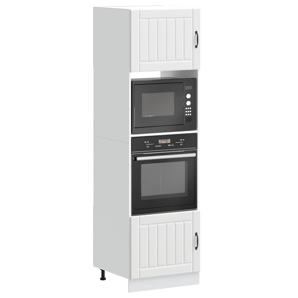vidaXL Dulapuri pentru cuptor 2 buc Kalmar alb lemn prelucrat