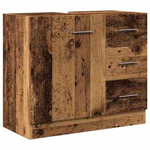 Skříňka pod umyvadlo old wood 63 x 30 x 54 cm kompozitní dřevo - obrázek 2