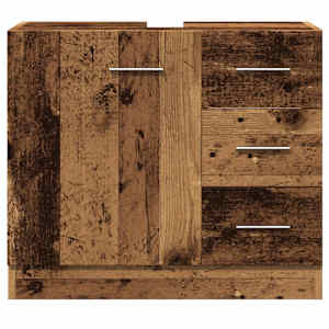 Skříňka pod umyvadlo old wood 63 x 30 x 54 cm kompozitní dřevo - obrázek 3