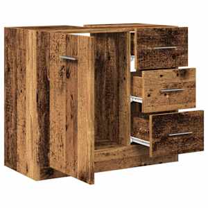 Skříňka pod umyvadlo old wood 63 x 30 x 54 cm kompozitní dřevo - obrázek 6