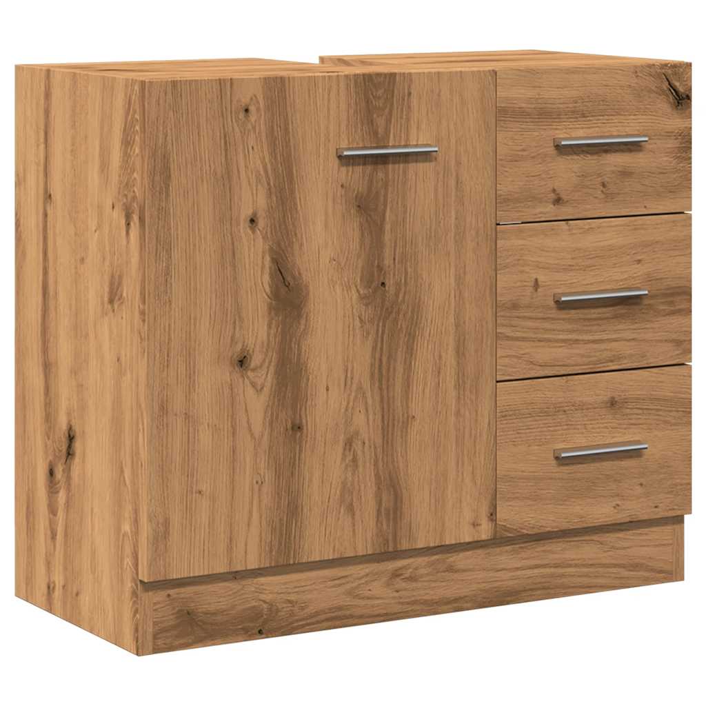 vidaXL Skříňka pod umyvadlo dub artisan 63x30x54 cm kompozitní dřevo