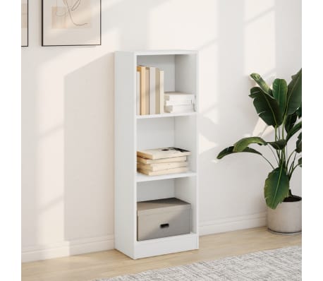 vidaXL Estantería de madera de ingeniería blanca 40x24x109 cm