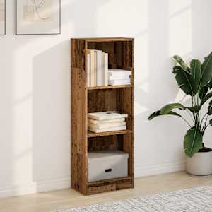 Knihovna old wood 40 x 24 x 109 cm kompozitní dřevo - obrázek 3