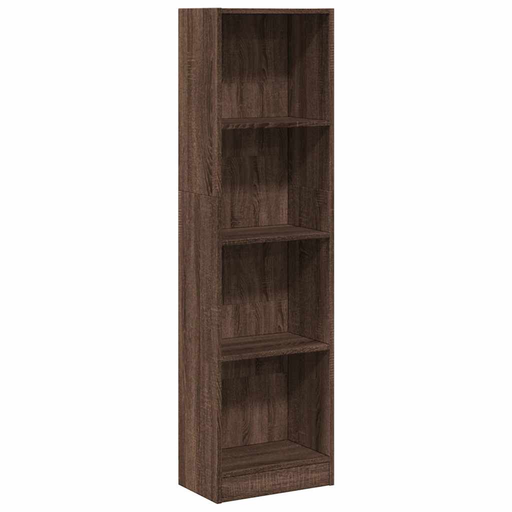 vidaXL Knihovna hnědý dub 40 x 24 x 143 cm kompozitní dřevo