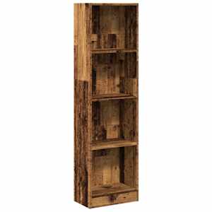Knihovna old wood 40 x 24 x 143 cm kompozitní dřevo - obrázek 2