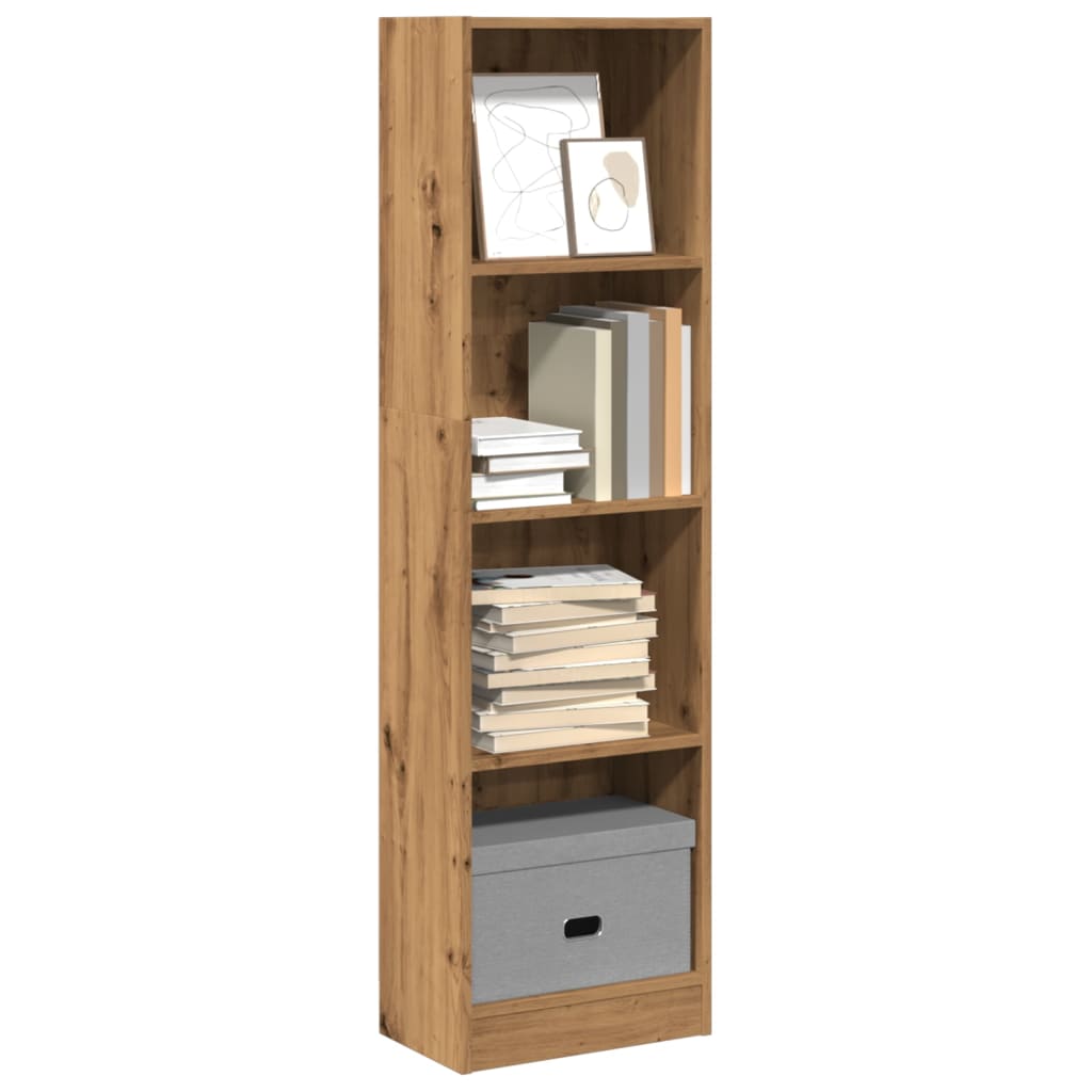 vidaXL Bücherregal Artisan-Eiche 40x24x143 cm Holzwerkstoff