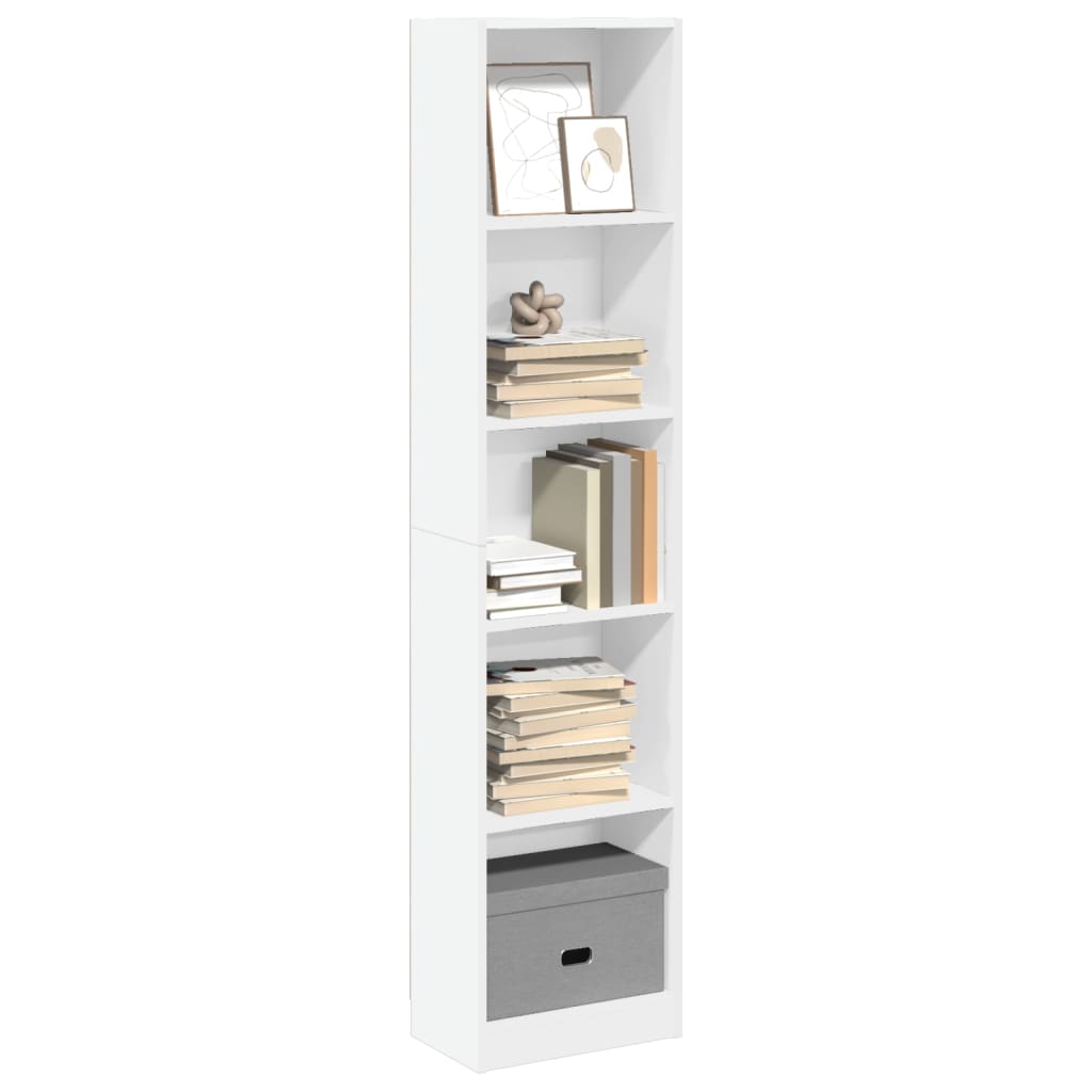 vidaXL Bücherregal Weiß 40x24x176 cm Holzwerkstoff