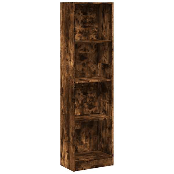 vidaXL raamaturiiul, suitsutatud tamm, 40x24x176 cm, tehispuit