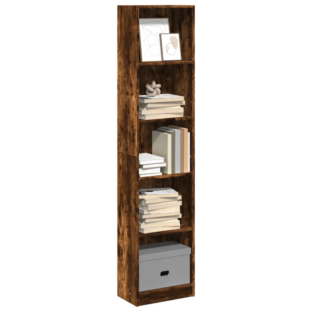 vidaXL Bücherregal Räuchereiche 40x24x176 cm Holzwerkstoff