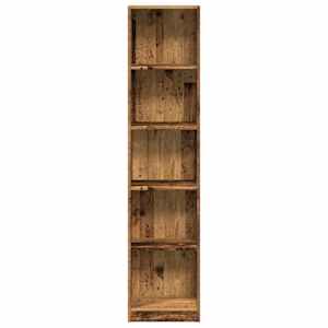Knihovna old wood 40 x 24 x 176 cm kompozitní dřevo - obrázek 4