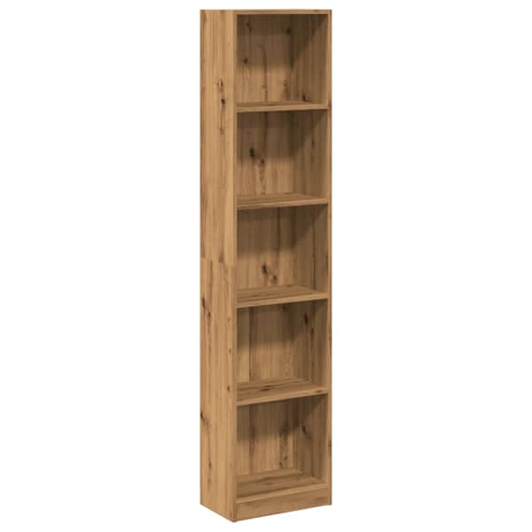 vidaXL raamaturiiul, tamm, 40 x 24 x 176 cm, t&ouml;&ouml;deldud puit