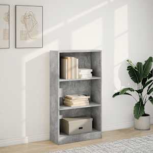 Knihovna betonově šedá 60 x 24 x 109 cm kompozitní dřevo - obrázek 3