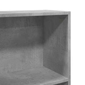 Knihovna betonově šedá 60 x 24 x 109 cm kompozitní dřevo - obrázek 7