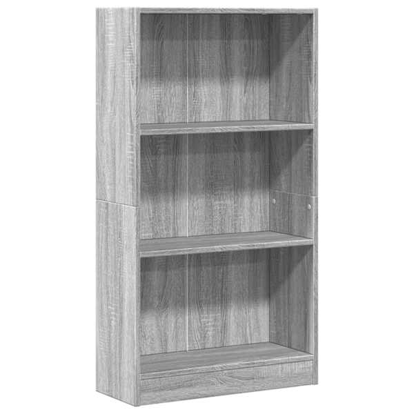 vidaXL raamatualus, hall Sonoma tamm, 60x24x109 cm, tehispuit