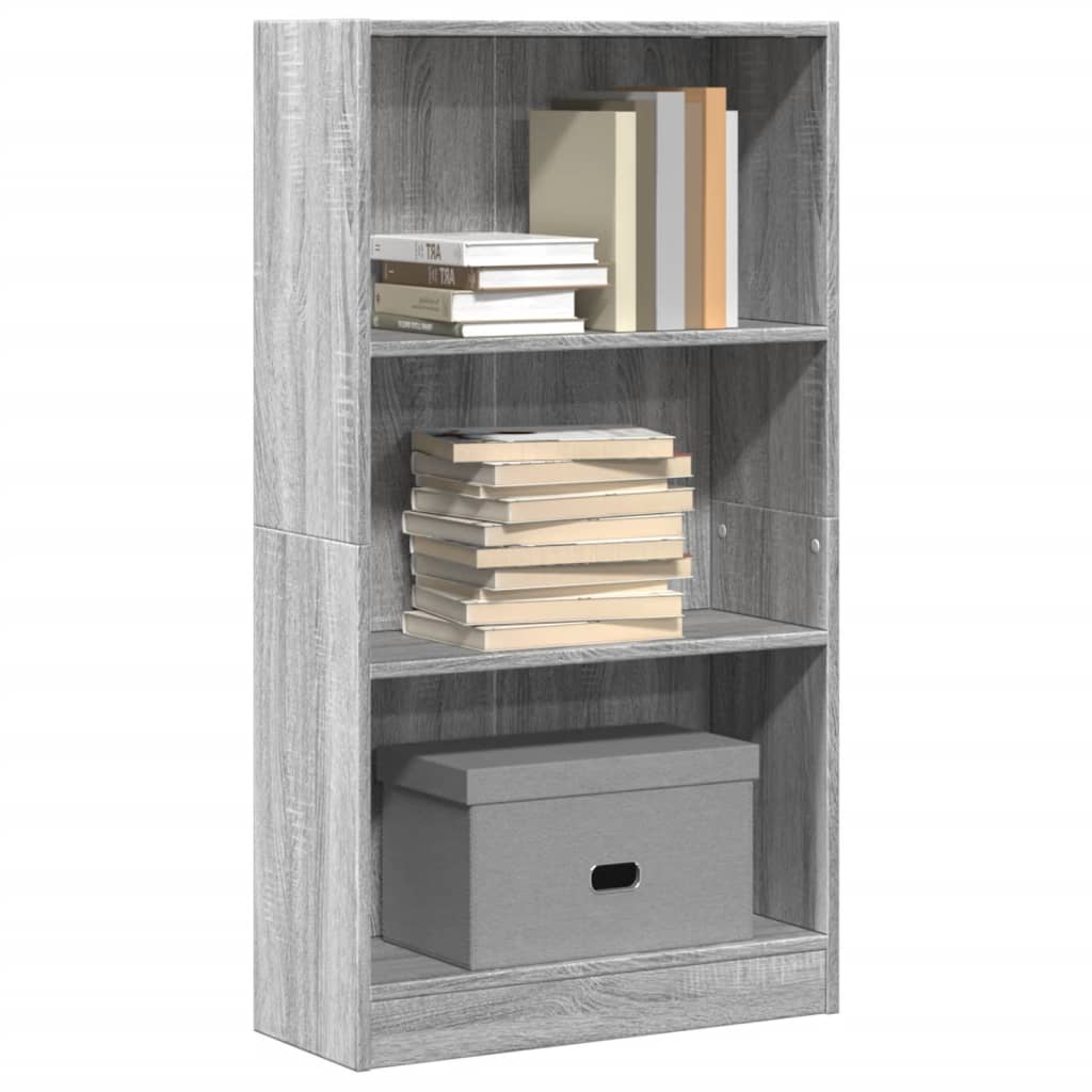 vidaXL Bücherregal Grau Sonoma 60x24x109 cm Holzwerkstoff