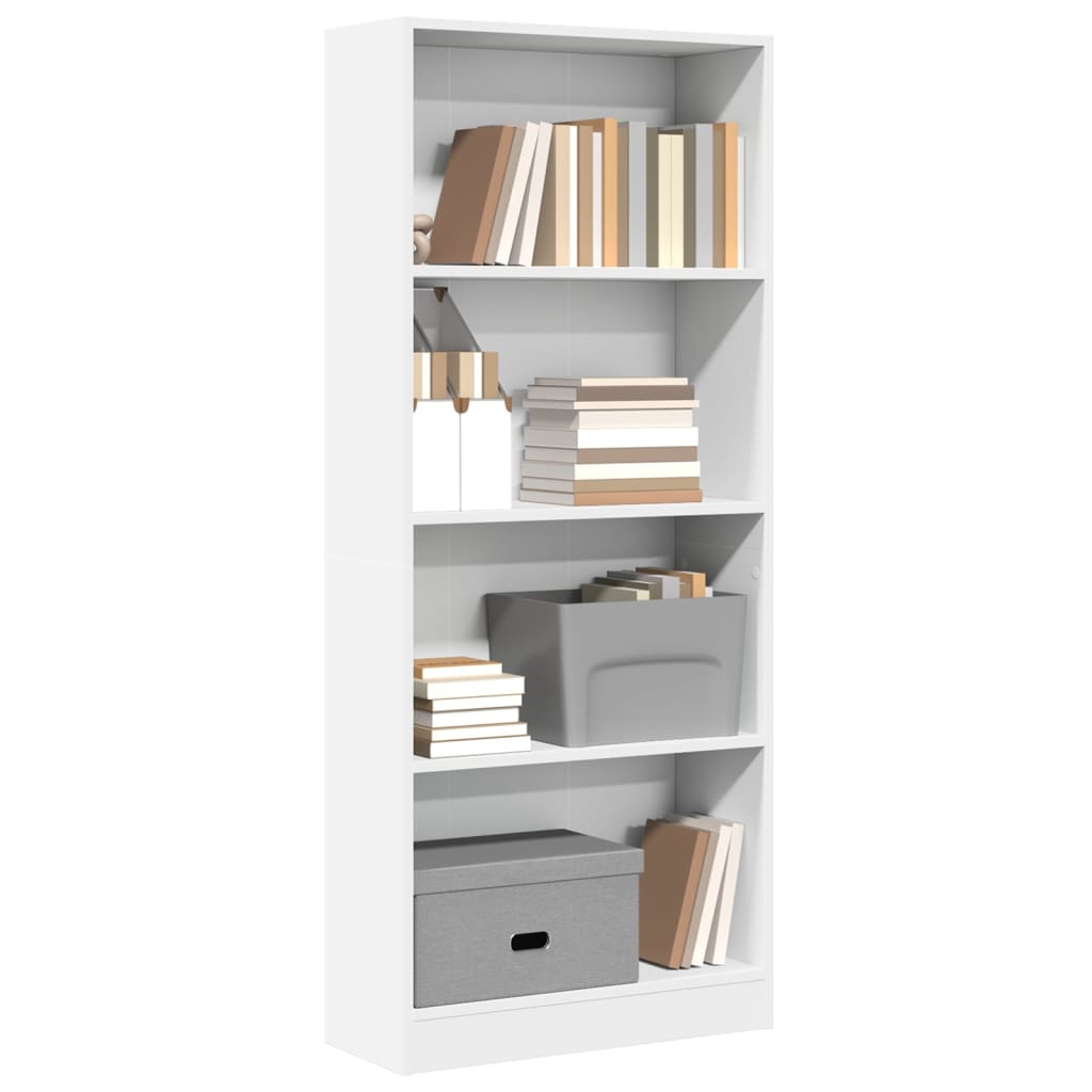 vidaXL Bücherregal Weiß 60x24x143 cm Holzwerkstoff