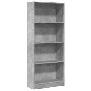 Knihovna betonově šedá 60 x 24 x 143 cm kompozitní dřevo - obrázek 2