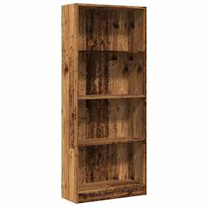 Knihovna old wood 60 x 24 x 143 cm kompozitní dřevo - obrázek 2