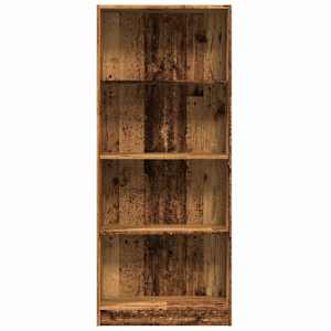 Knihovna old wood 60 x 24 x 143 cm kompozitní dřevo - obrázek 4