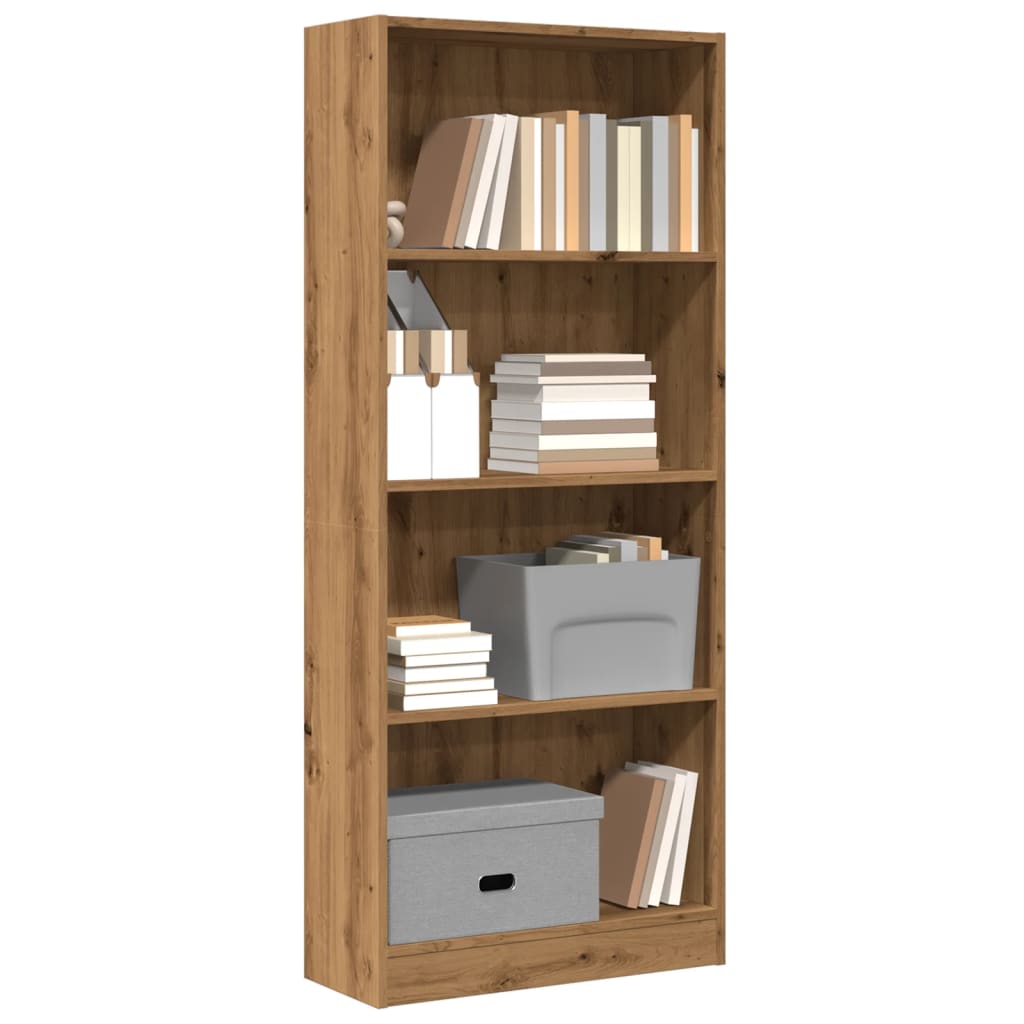 vidaXL Bücherregal Artisan-Eiche 60x24x143 cm Holzwerkstoff