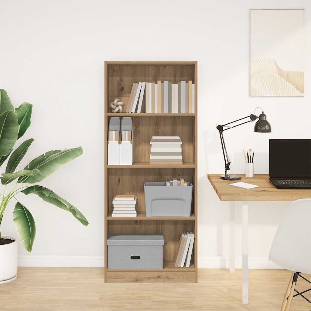 vidaXL Bücherregal Artisan-Eiche 60x24x143 cm Holzwerkstoff