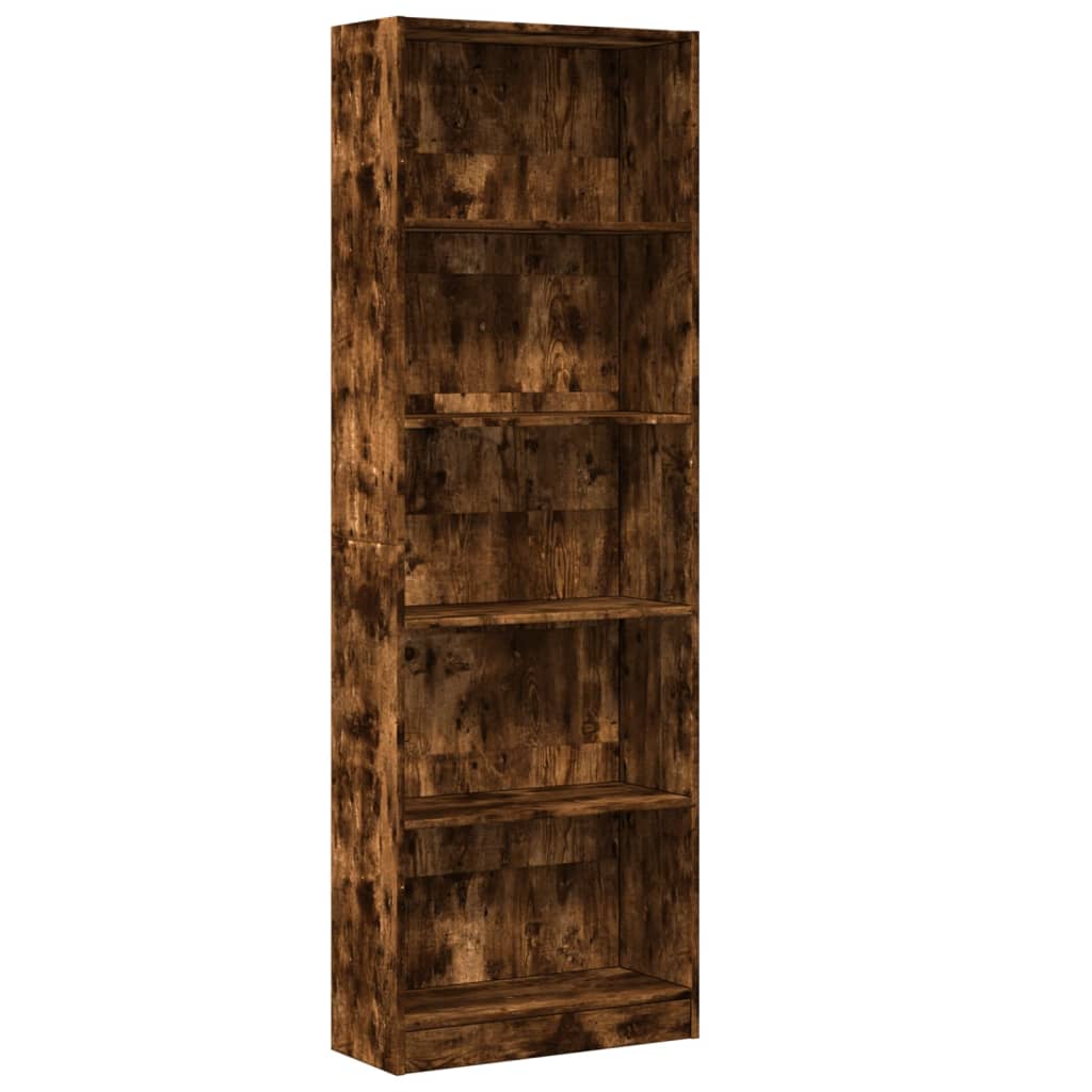 Thumbnail - vidaXL Bücherregal Räuchereiche 60x24x176 cm Holzwerkstoff