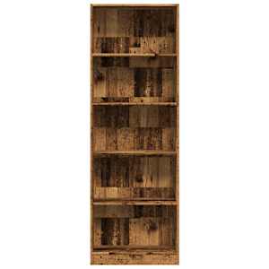 Knihovna old wood 60 x 24 x 176 cm kompozitní dřevo - obrázek 4