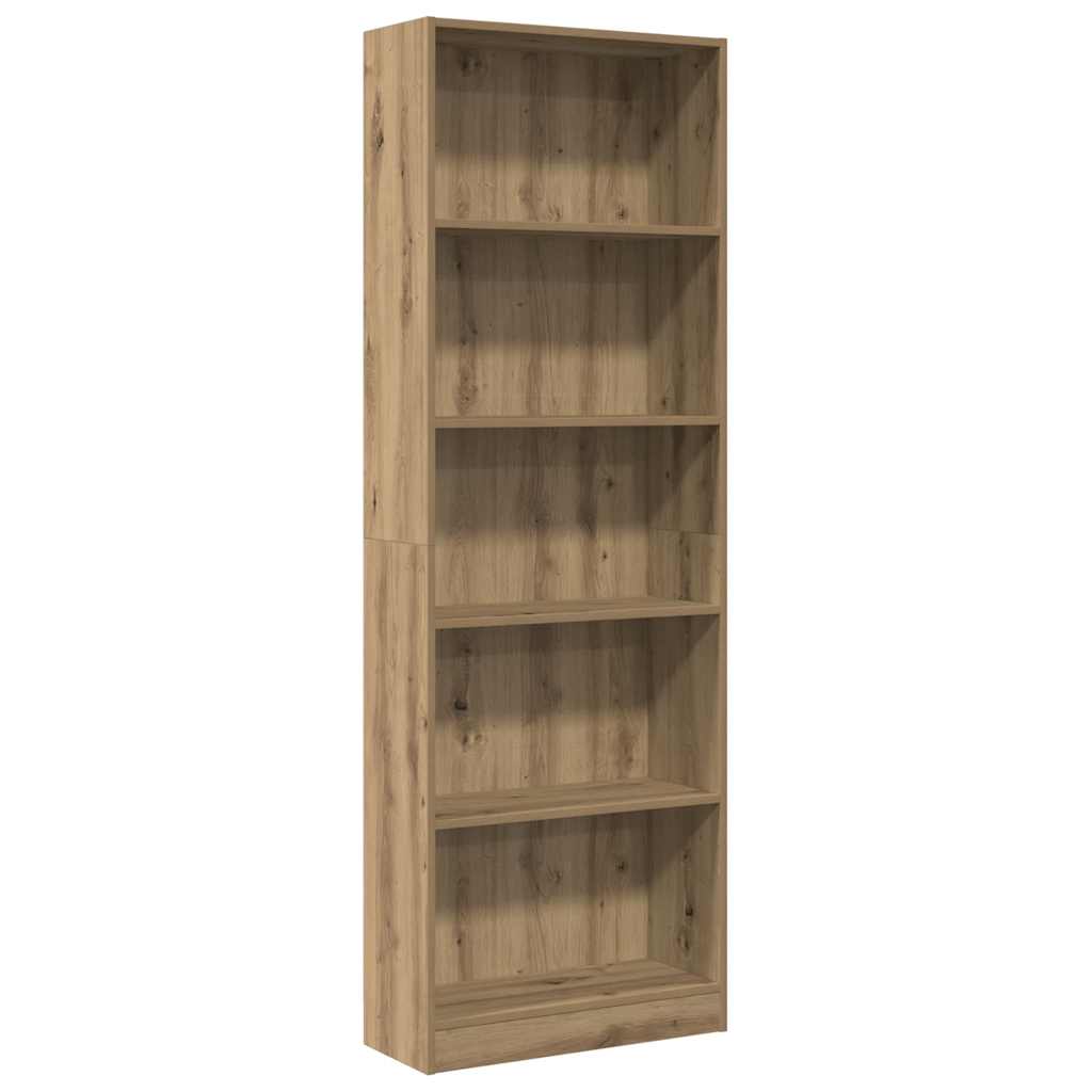 vidaXL Knihovna dub artisan 60 x 24 x 176 cm kompozitní dřevo