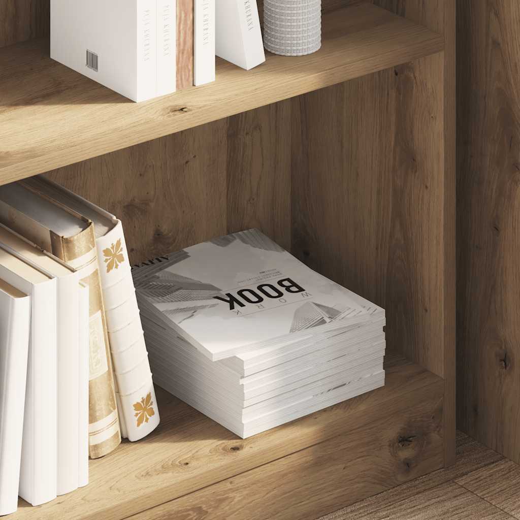 vidaXL Boekenkast 80x24x76 cm bewerkt hout artisanaal eikenkleurig