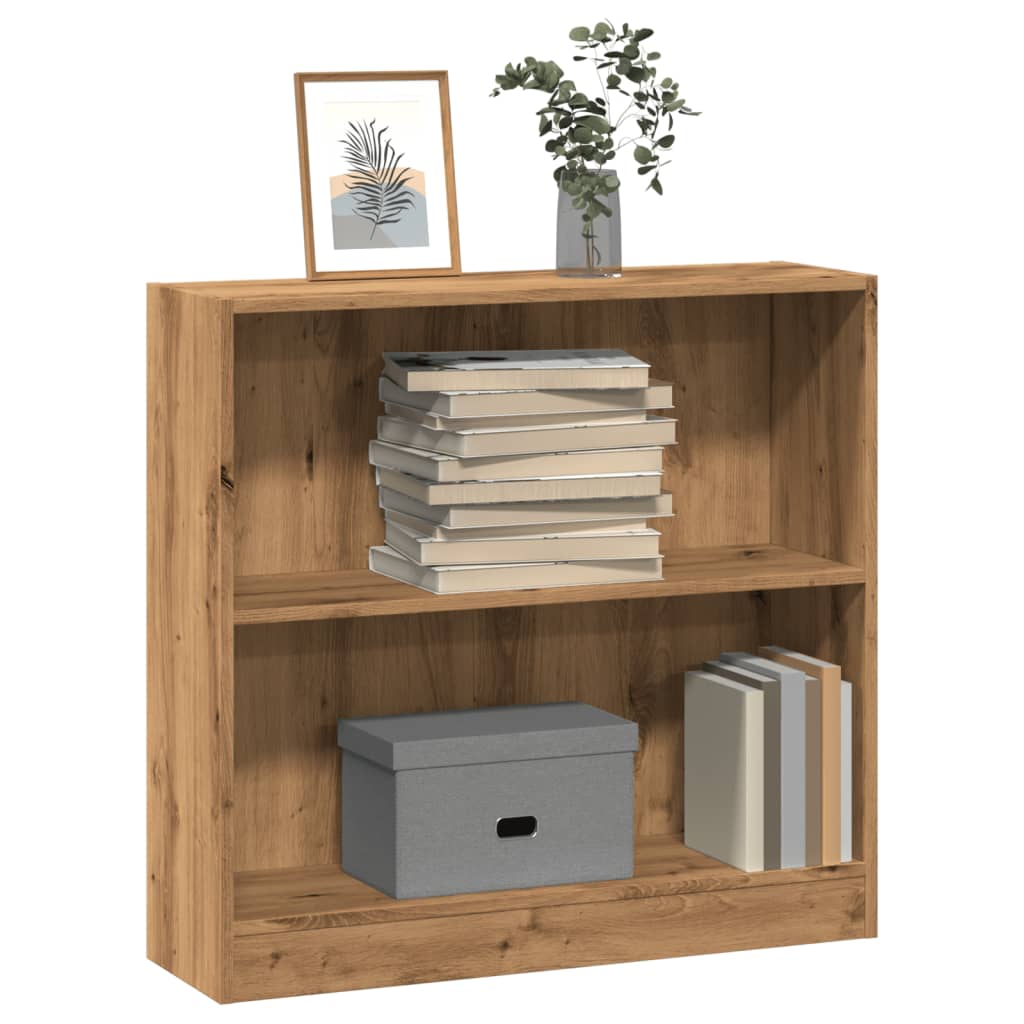 vidaXL Bücherregal Artisan-Eiche 80x24x76cm Holzwerkstoff