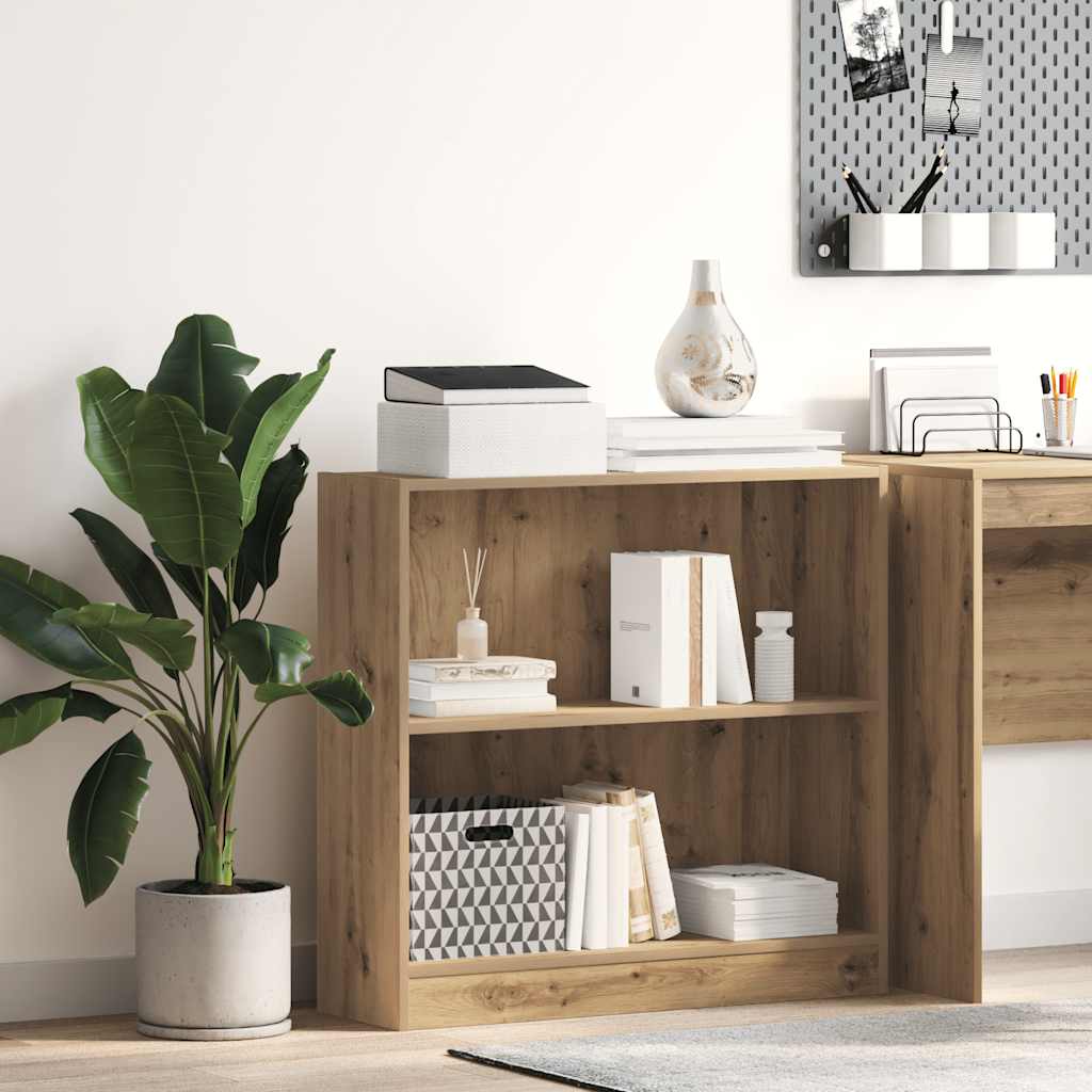 vidaXL Bücherregal Artisan-Eiche 80x24x76cm Holzwerkstoff