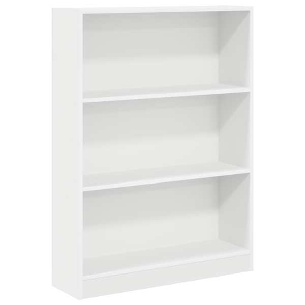 vidaXL raamaturiiul, valge, 80x24x109 cm, tehispuit