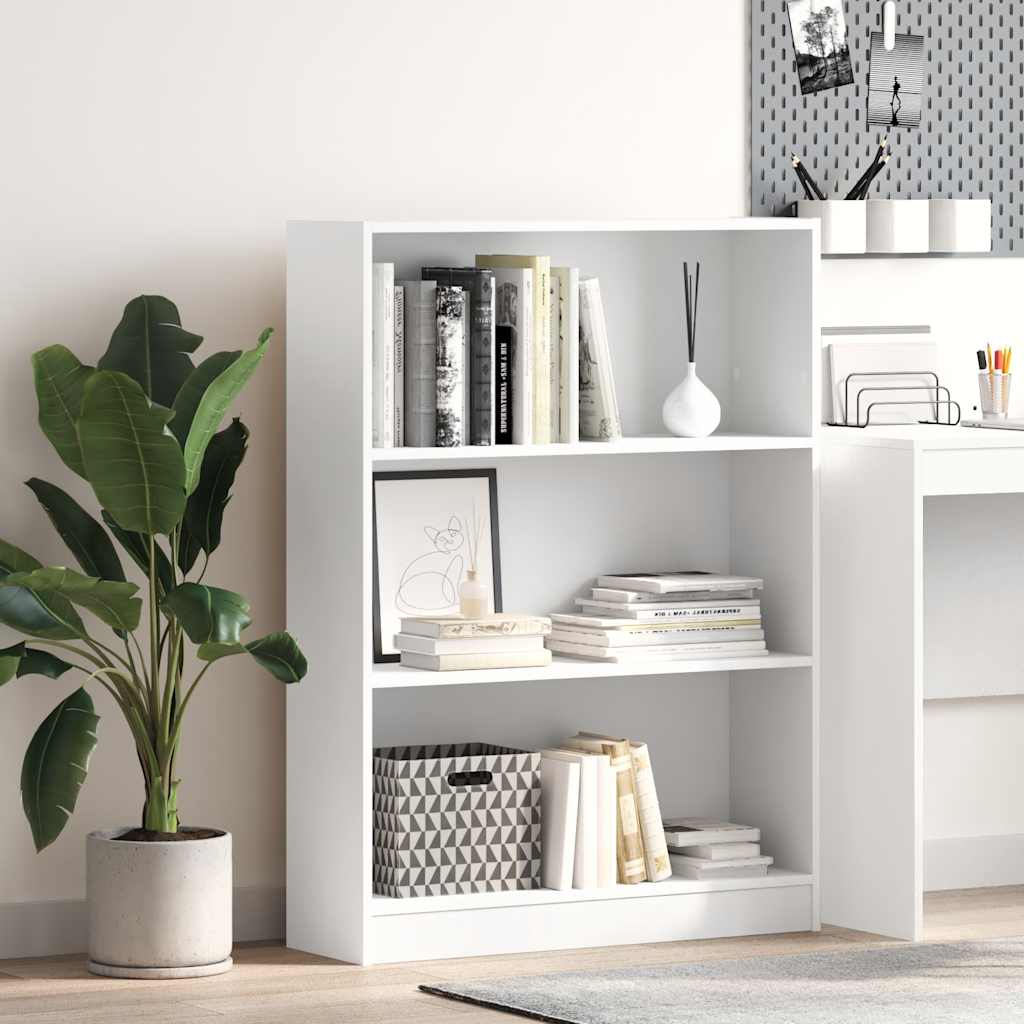 vidaXL Bibliotecă, alb, 80x24x109 cm, lemn prelucrat