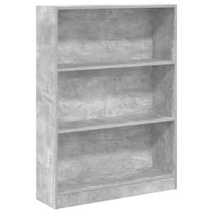 Knihovna betonově šedá 80 x 24 x 109 cm kompozitní dřevo - obrázek 2