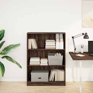 vidaXL Bookcase Brown Oak 80x24x109 cm Engineered Wood