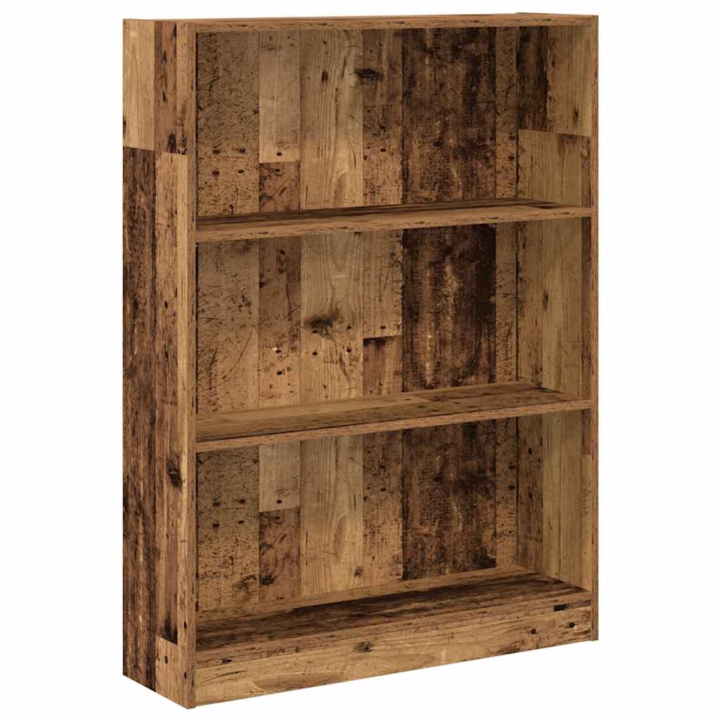 vidaXL Knihovna old wood 80 x 24 x 109 cm kompozitní dřevo