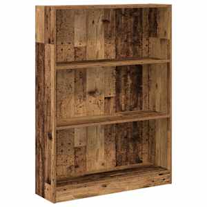 Knihovna old wood 80 x 24 x 109 cm kompozitní dřevo - obrázek 2