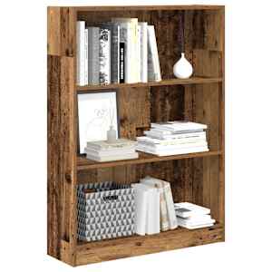 Knihovna old wood 80 x 24 x 109 cm kompozitní dřevo - obrázek 8