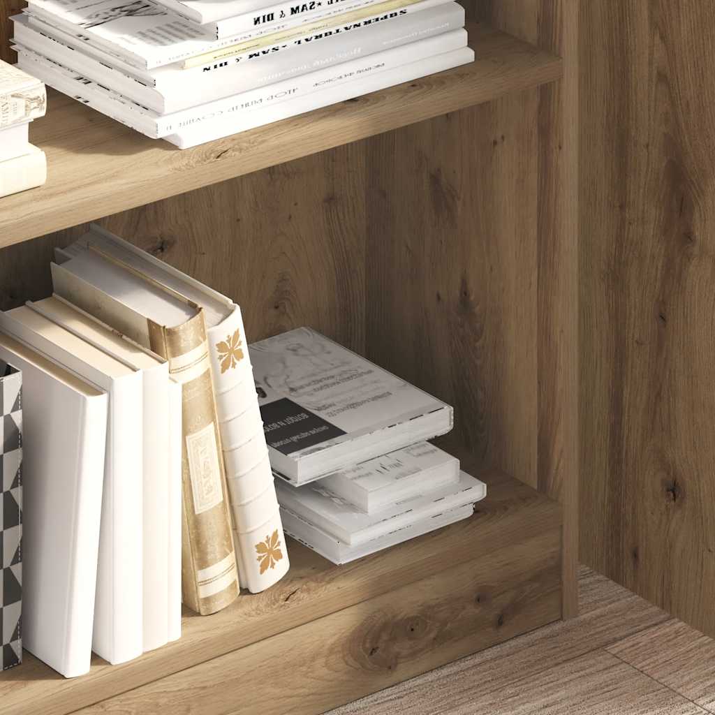 vidaXL Boekenkast 80x24x109 cm bewerkt hout artisanaal eikenkleurig