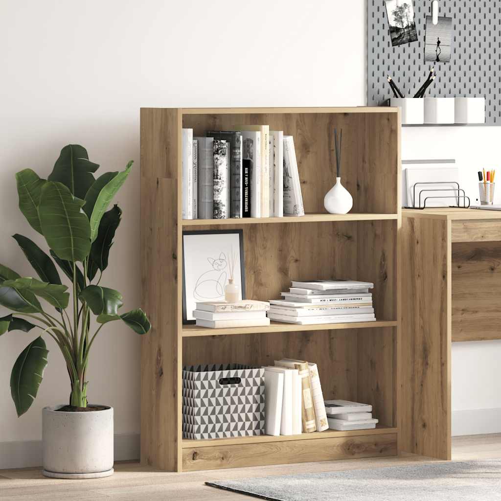 vidaXL Bücherregal Artisan-Eiche 80x24x109 cm Holzwerkstoff